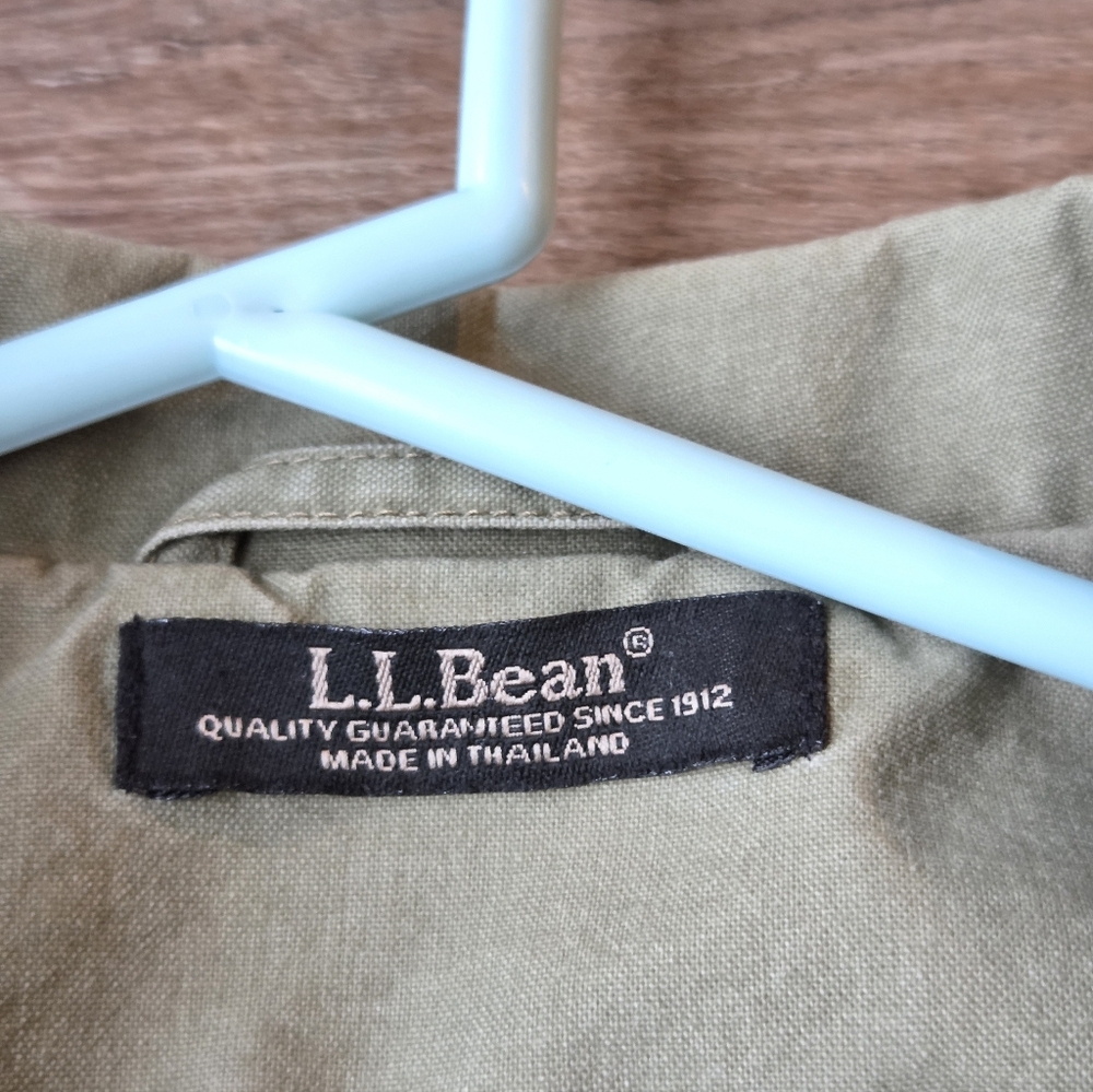 Vintage LL Bean Cotton Sage Green Khaki Tailored Blazer Coat Mens size 40 Short - Picture 6 of 9